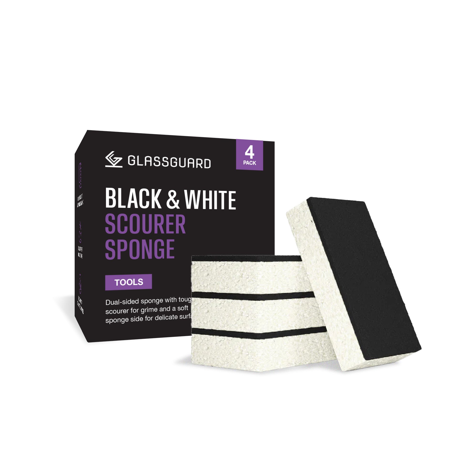 GLASSGUARD® Black + White Scourer Sponge