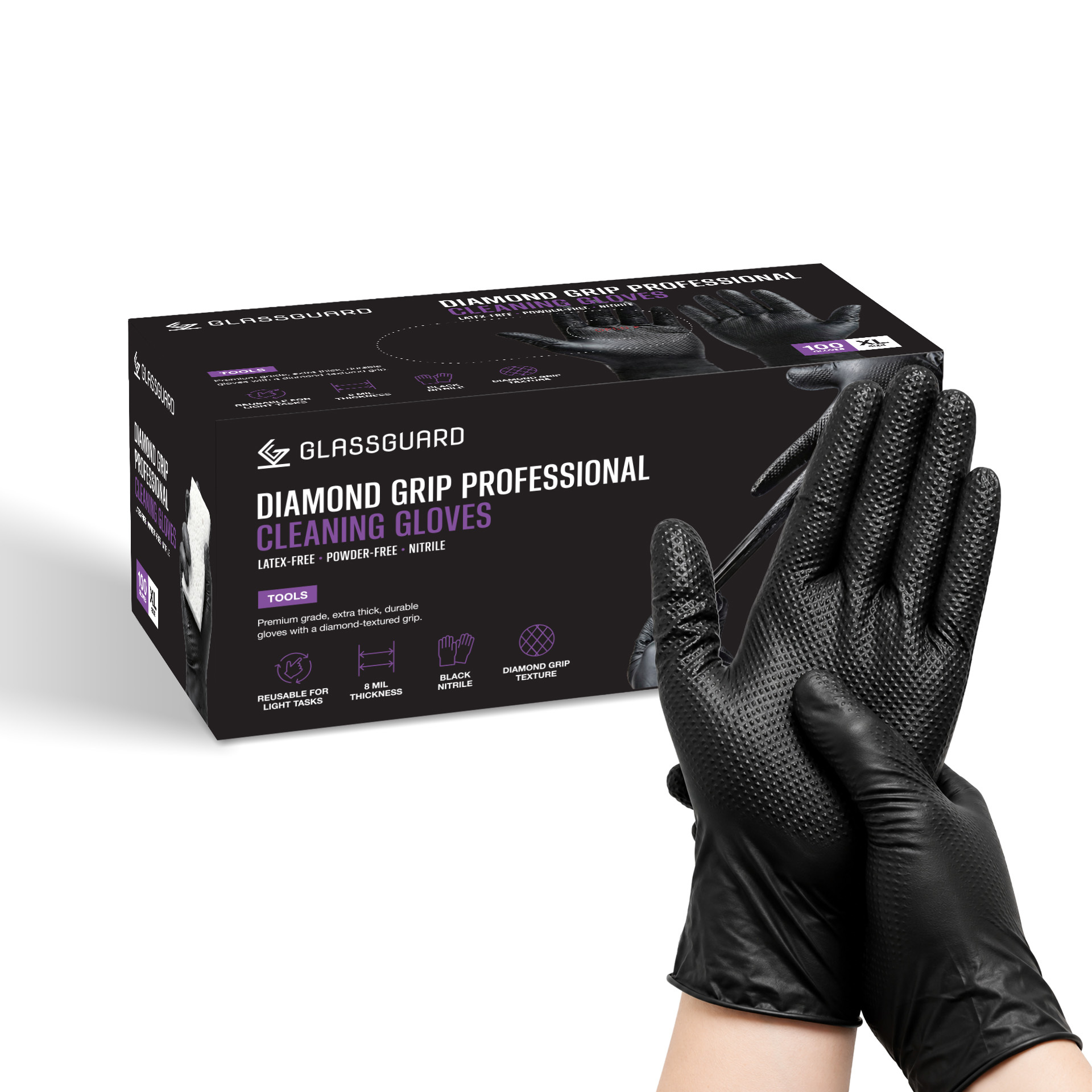 GLASSGUARD® Diamond Grip Professional Cleaning Gloves image