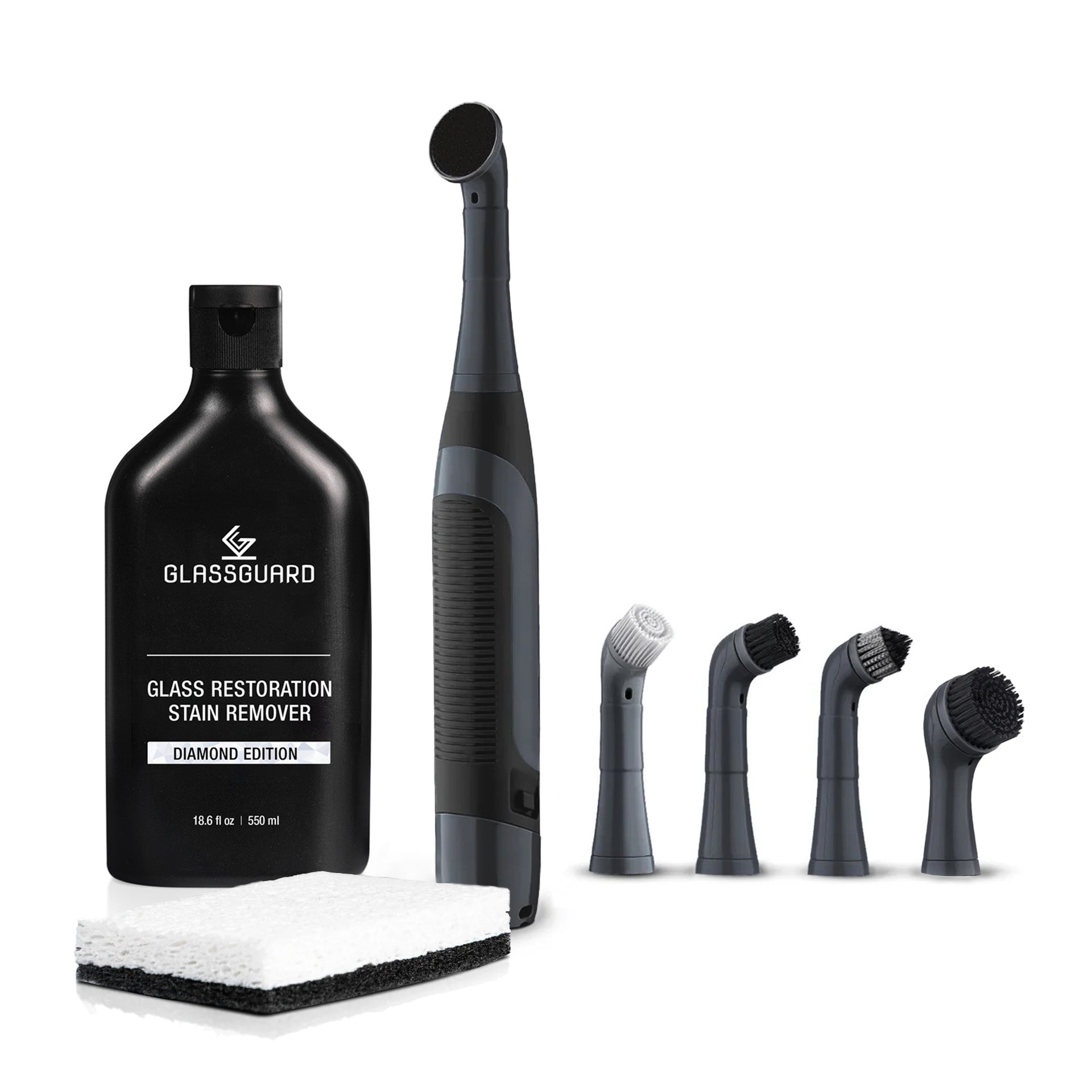 Glass Stain Remover + Electric Scrubber Bundle