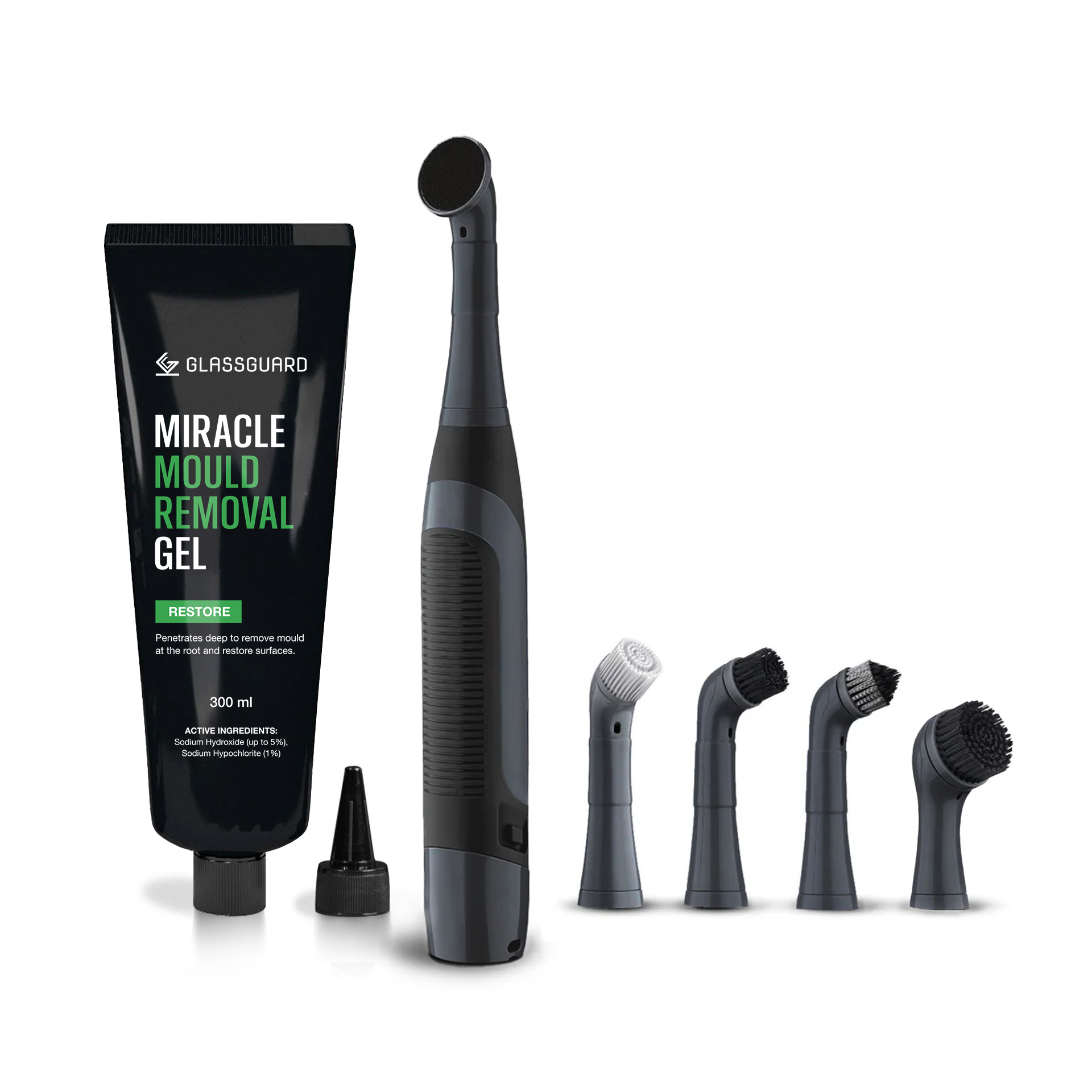 GLASSGUARD® Miracle Mould Removal Gel + Electric Scrubber Bundle image