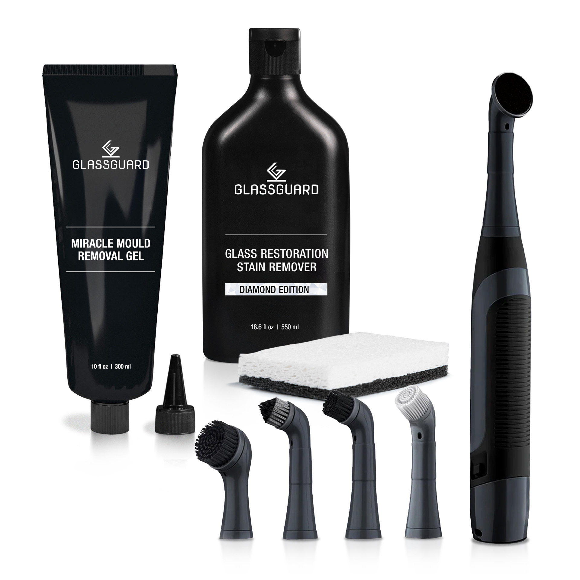 GLASSGUARD® Miracle Mould + Glass Restoration + Scrubber Bundle image