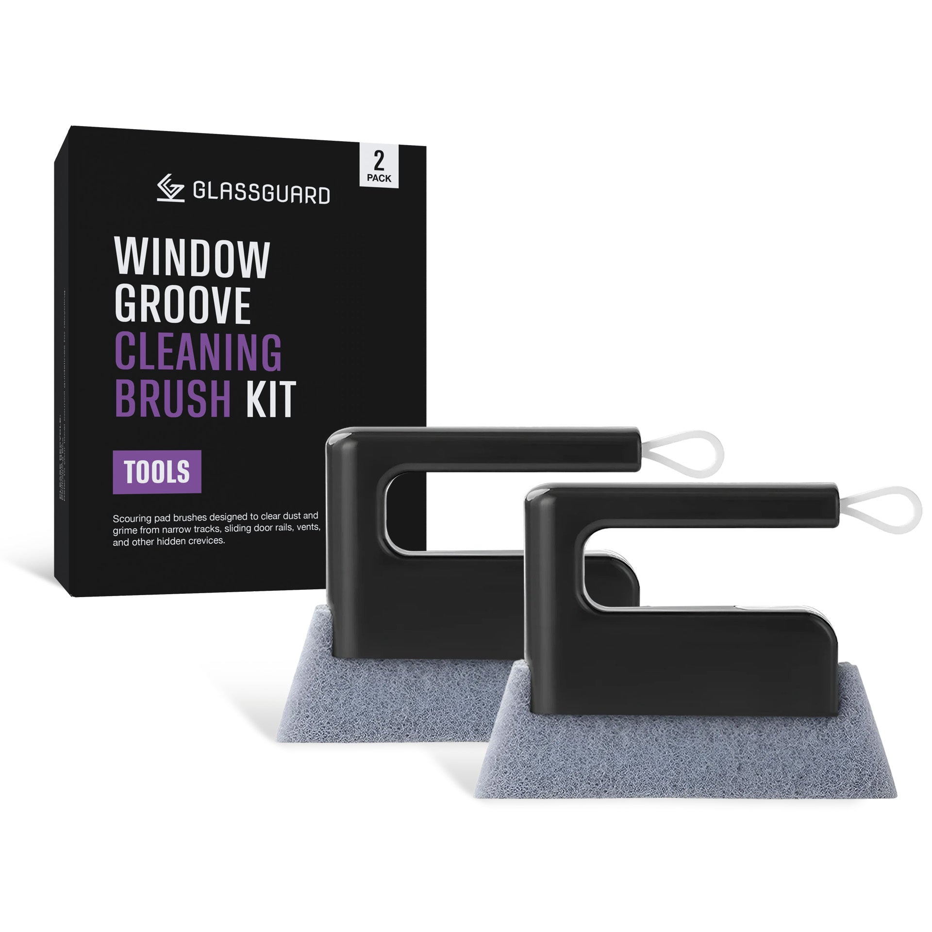 GLASSGUARD® Window Groove Cleaning Brush 2 Pack